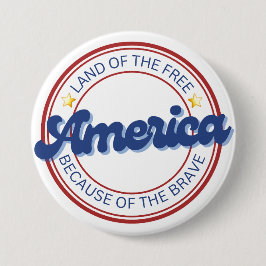 Fria marken på grund av Modiga Amerika Knapp