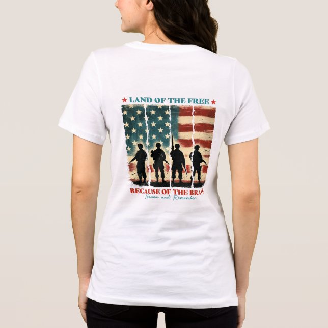 Fria marken på grund av Modiga T Shirt (Baksida)