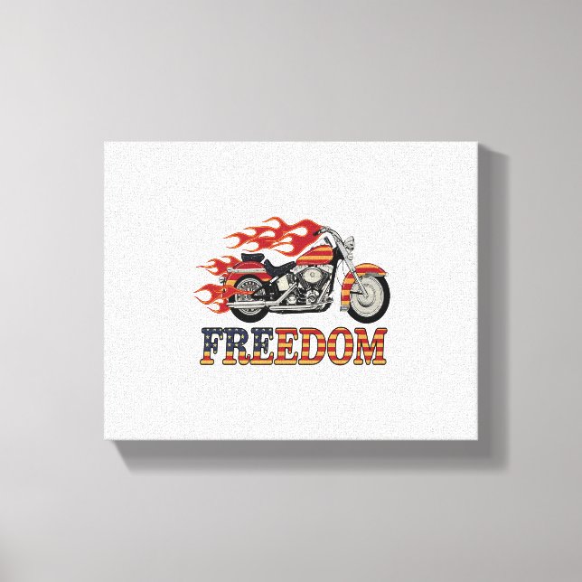 Fria motorcykelglödlampor canvastryck (Framsida)