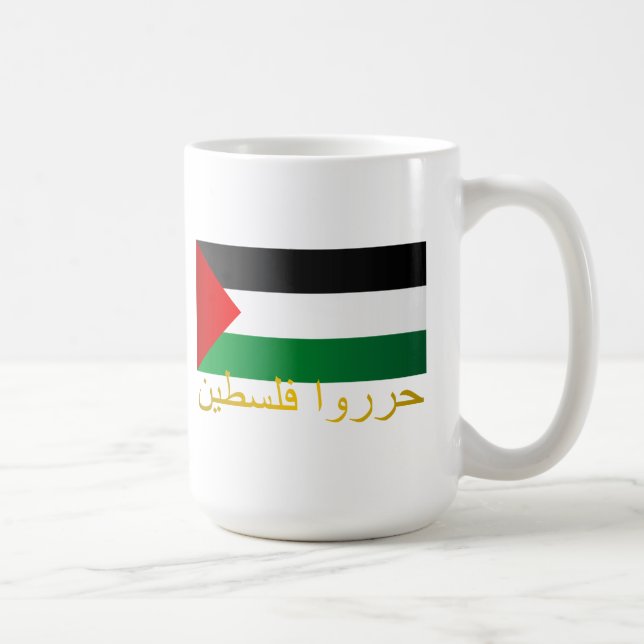Fria Palestina (arabiska) Kaffemugg (Höger)