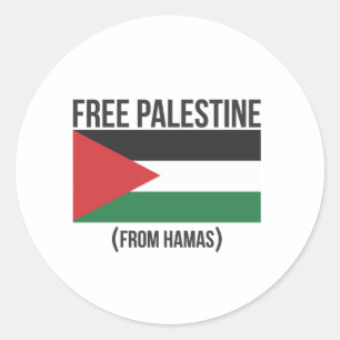 Fria Palestina från Hamas Runt Klistermärke