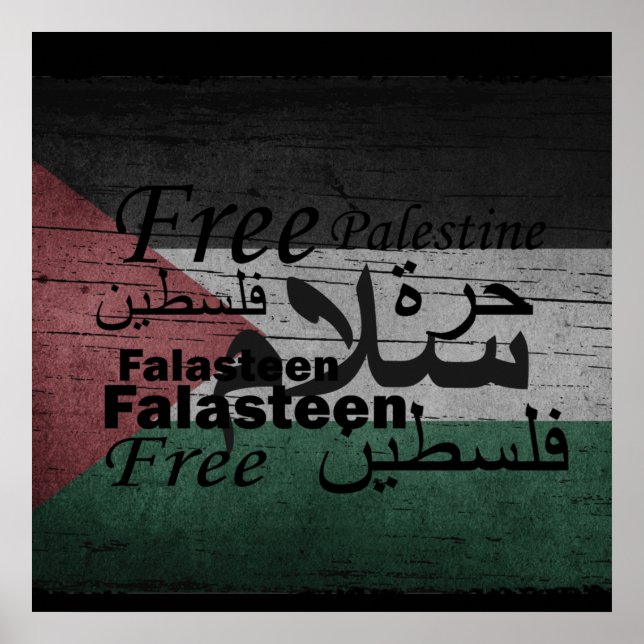 fria Palestina frihet för Palestina Poster (Framsidan)