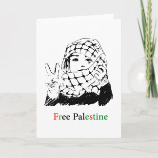 Fria Palestina hälsningkort Kort