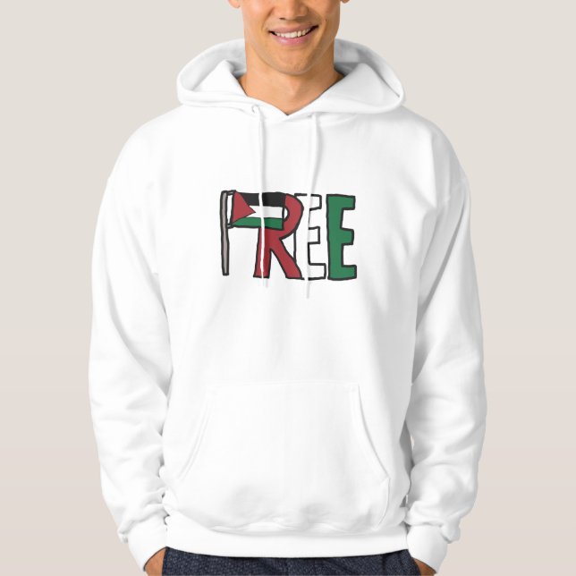 Fria Palestina Hoodie (Framsida)