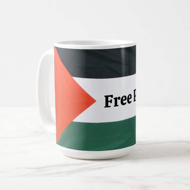 Fria Palestina Kaffemugg (Framsida vänster)