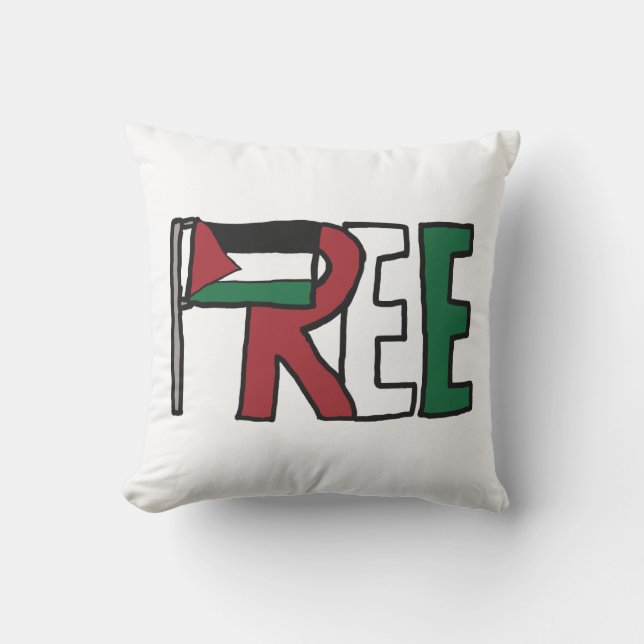 Fria Palestina Kudde (Framsida)