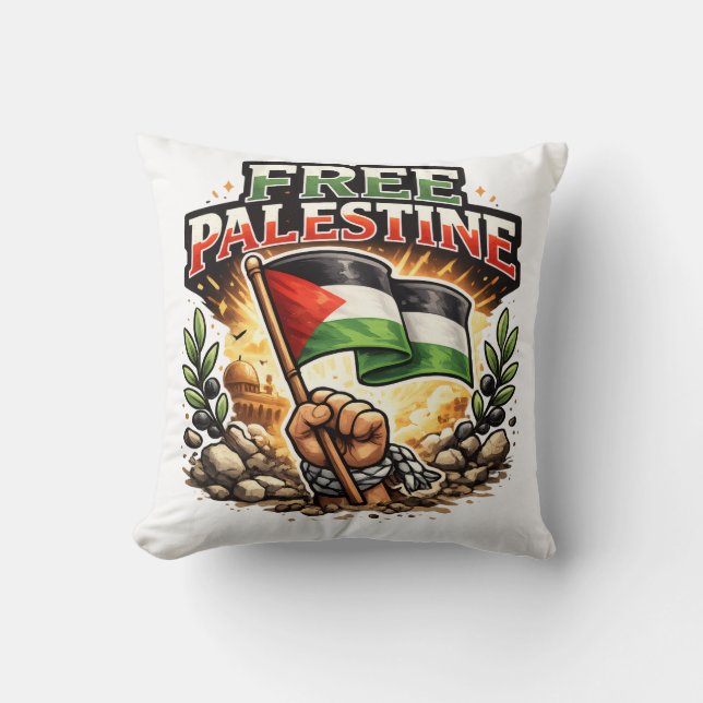 Fria Palestina Kudde (Framsida)