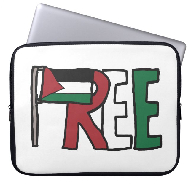 Fria Palestina Laptop Fodral (Framsidan)