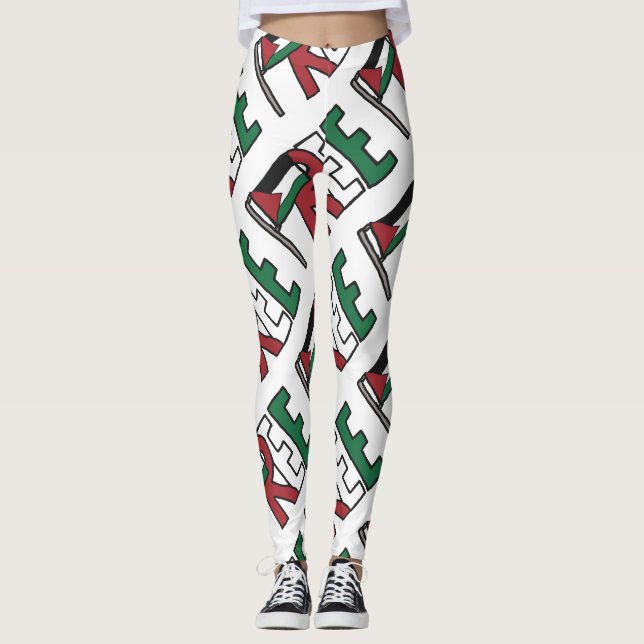 Fria Palestina Leggings (Framsida)