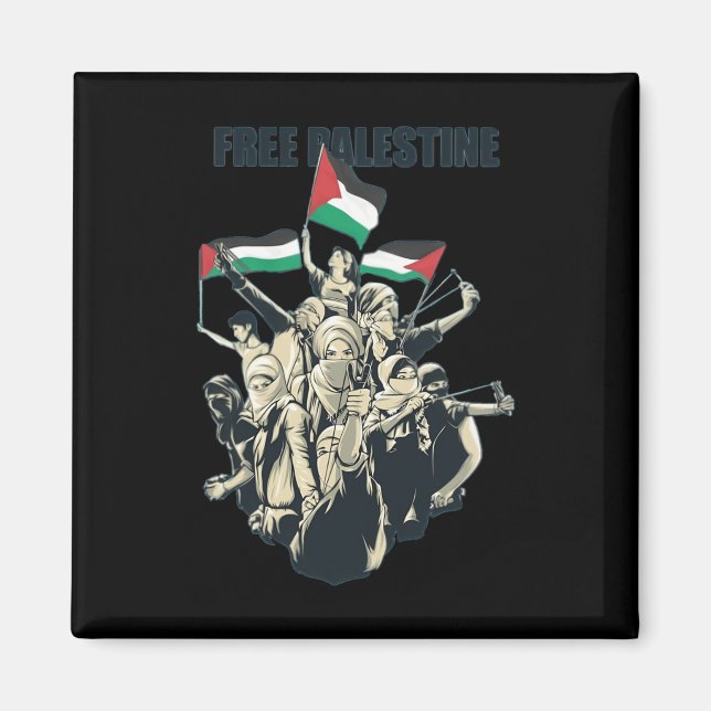 Fria Palestina Magnet (Framsidan)