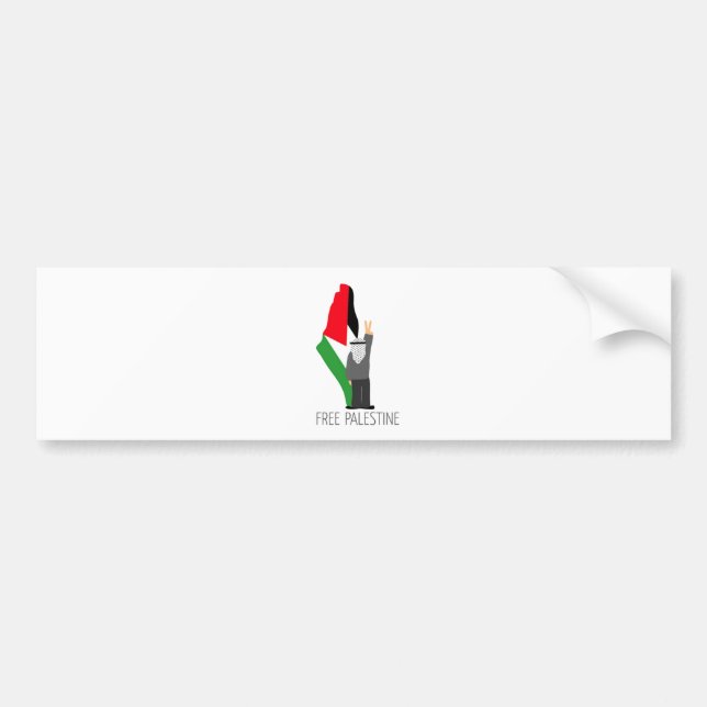 Fria Palestina med höger av retur Bildekal (Framsidan)