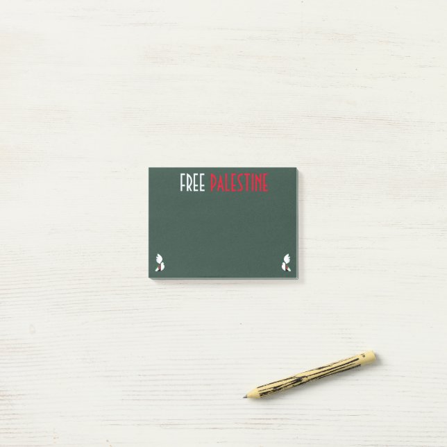 Fria Palestina Post-it Block (On Desk)