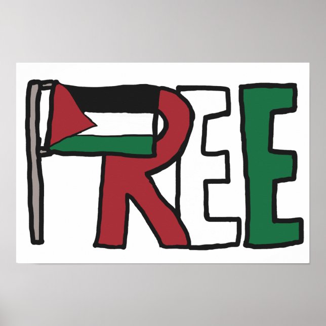 Fria Palestina Poster (Framsidan)