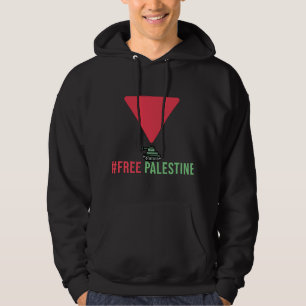 Fria Palestina   Röd triangel Hoodie
