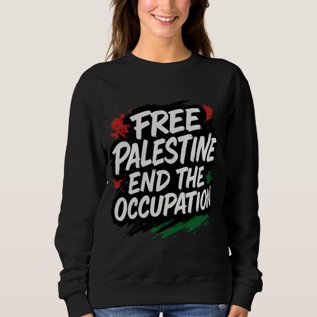 Fria Palestina - slut på ockupationen T Shirt (Framsida)