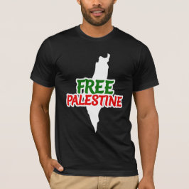 Fria Palestina, Solidaritet, Palestina karta T Shirt