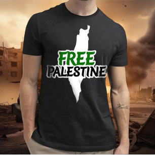 Fria Palestina, Solidaritet, Palestina karta T Shirt