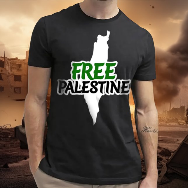 Fria Palestina, Solidaritet, Palestina karta T Shirt (Skapare uppladdad)
