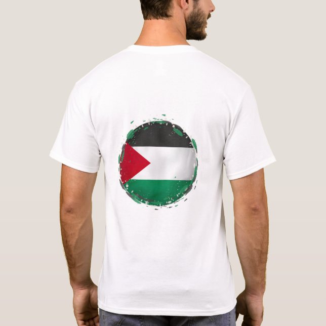 Fria Palestina, stoppa krig T Shirt (Baksida)