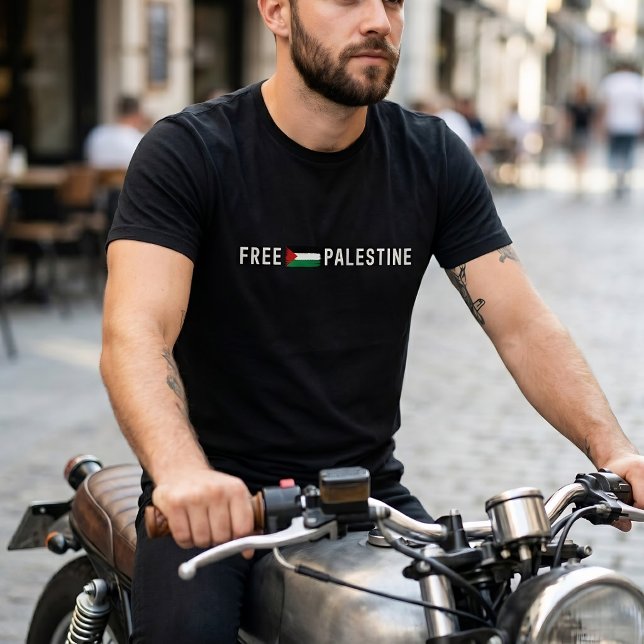 FRIA PALESTINA svart t-shirt för män (Skapare uppladdad)