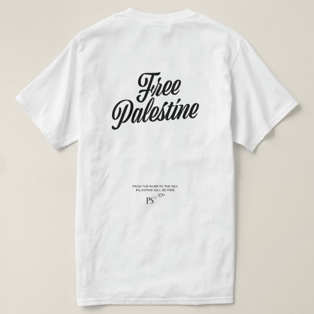 Fria Palestina T Shirt (Design baksida)