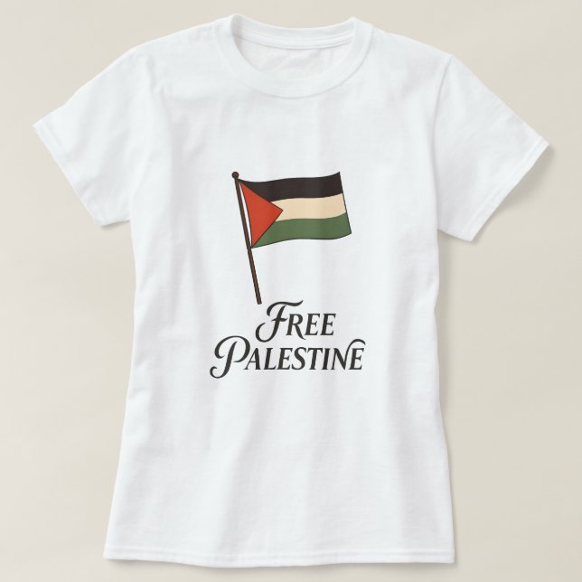 Fria Palestina T Shirt (Design framsida)