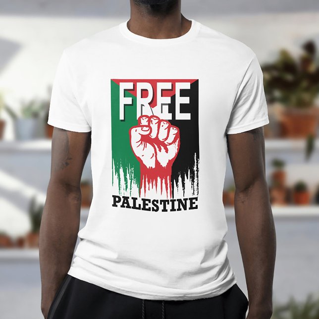 Fria Palestina T Shirt (#zazzlemade #freepalestine #gaza #israelpalestinepeace #stateofpalestine #palestineflag)