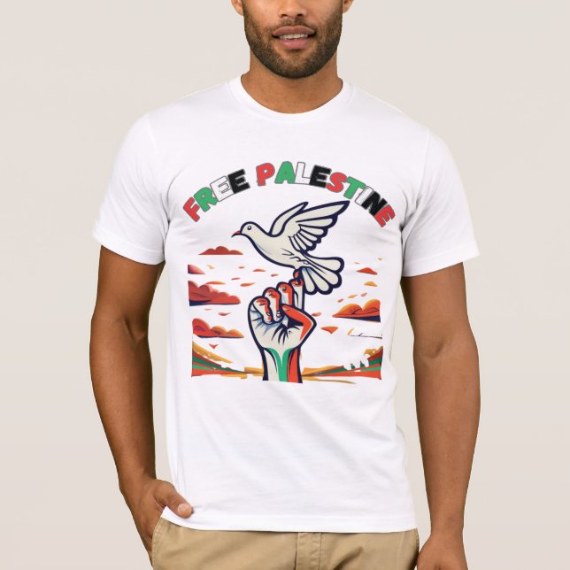 "Fria Palestina" T Shirt (Framsida)