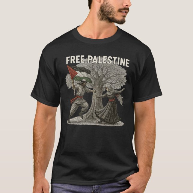 Fria Palestina T-Shirt – Frihetens Rötter (Framsida)