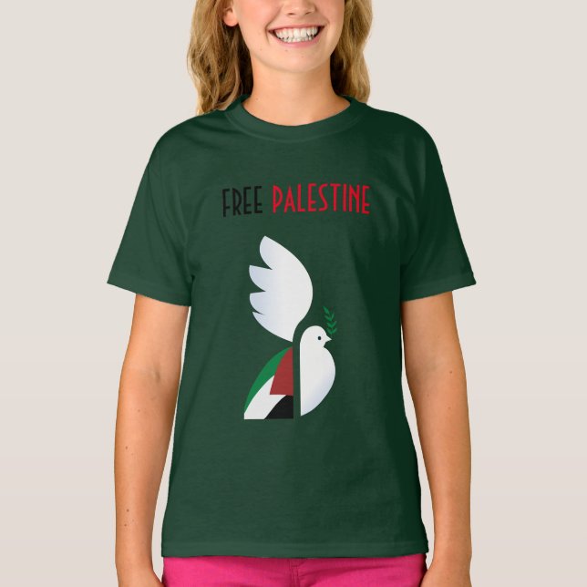 Fria Palestina T-Shirt - människorättsaktivist (Framsida)