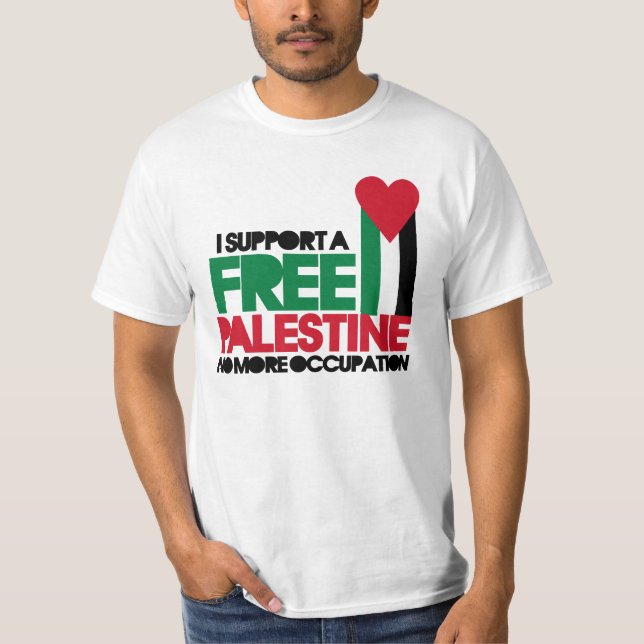 Fria Palestina Tee Shirt (Framsida)