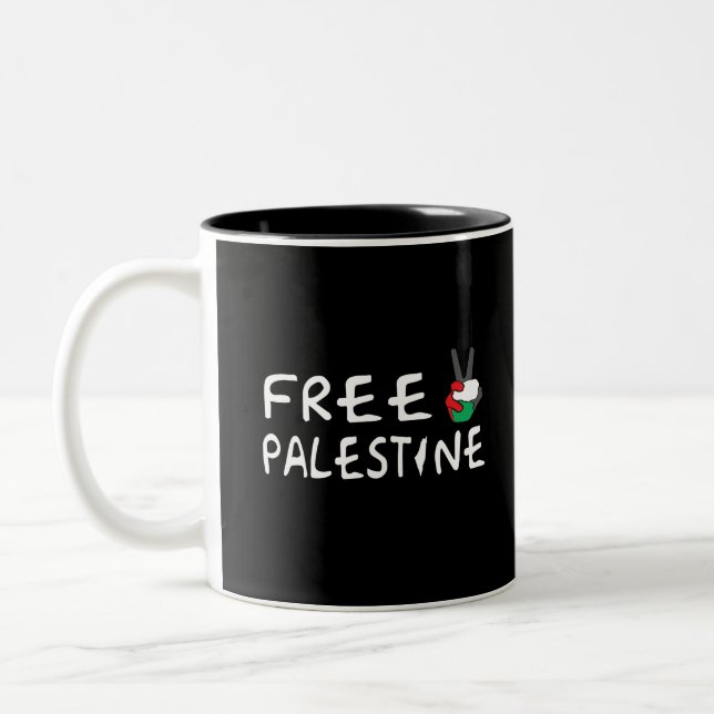 Fria Palestina Två-Tonad Mugg (Vänster)