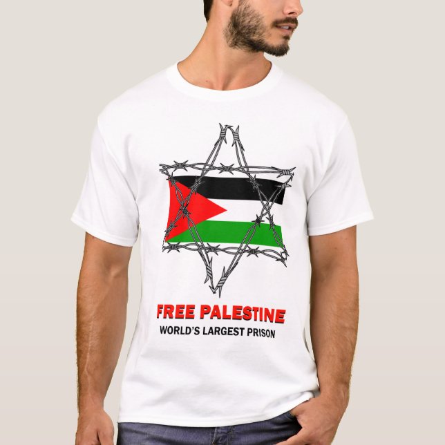 FRIA PALESTINA: Världs största fängelse Tee (Framsida)