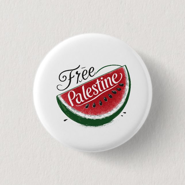 fria Palestina Vattenmelon Knapp (Framsida)