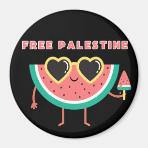 fria Palestina Vattenmelon Palestina söt färgrik Magnet