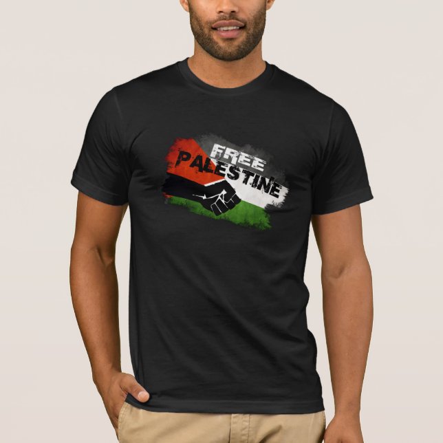 Fria Palestina - vi finns (det bakre trycket) Tee (Framsida)