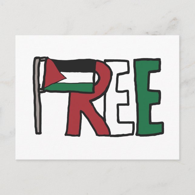Fria Palestina Vykort (Framsida)