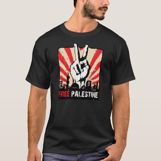 fria palestine tee (Framsida)