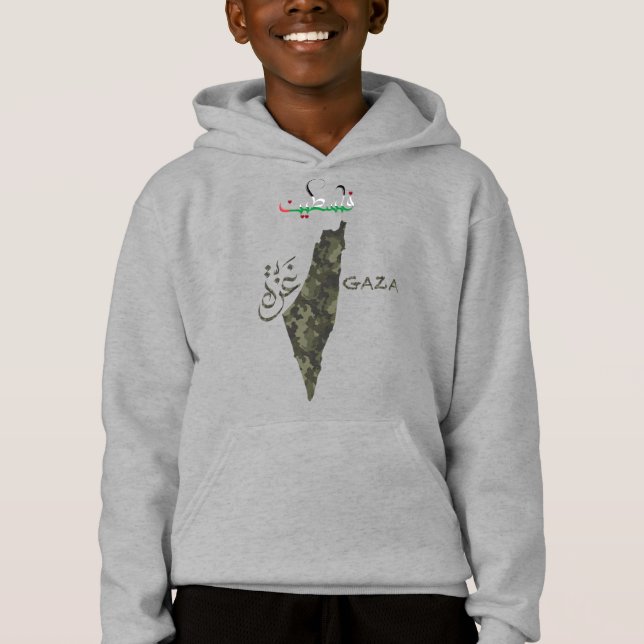 Fria palestinska Kids Hoodie - Kamouflage-design T Shirt (Framsida)