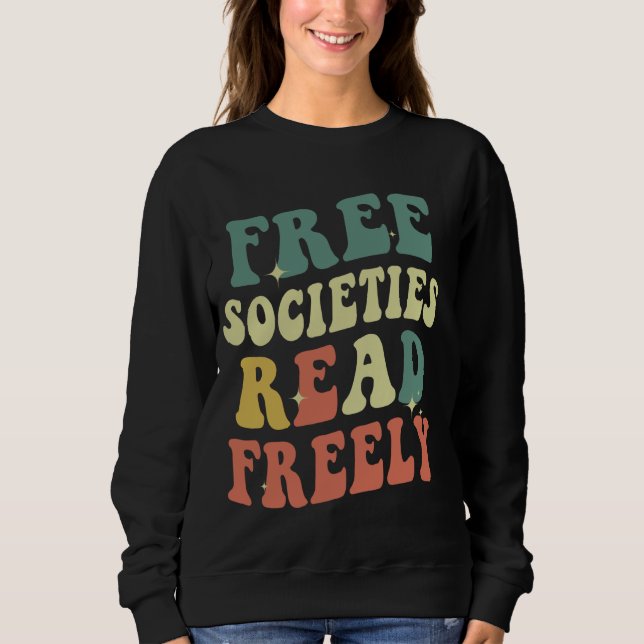 Fria samhällen Läs Freely Reading bokar Bibliotek T Shirt (Framsida)