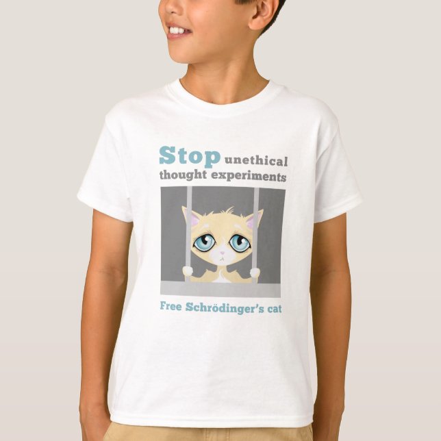 Fria Schrodingers katt T-shirt (Framsida)