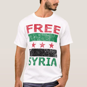 Fria Syrien (True Syrien Flagga) T Shirt