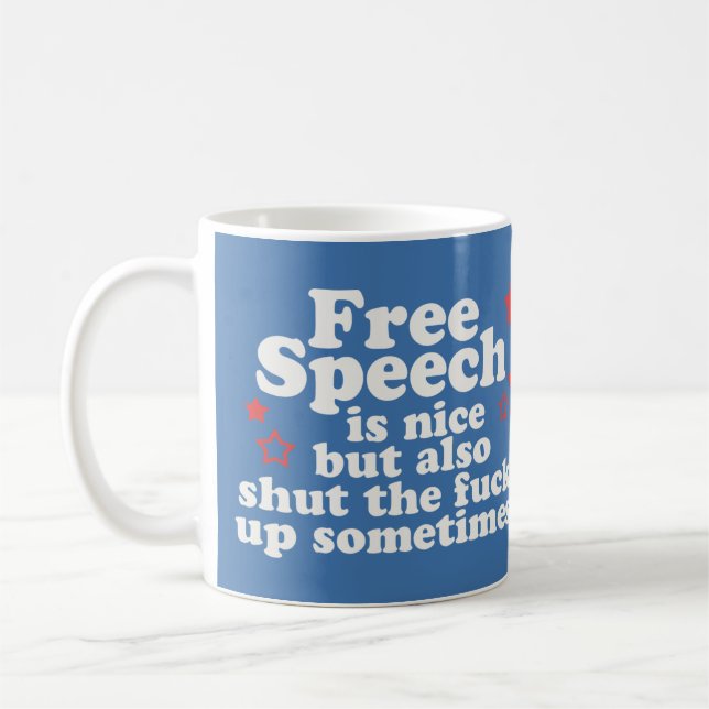 Fria tal är trevligt...... men.... kaffemugg (Vänster)