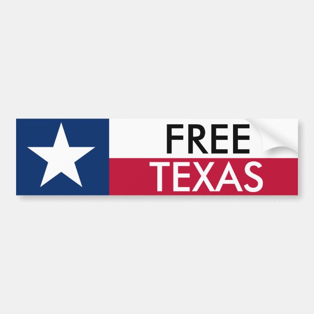 Fria Texas rikliga Sticket Bildekal (Framsidan)