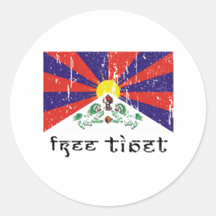 Fria Tibet gåvor Runt Klistermärke