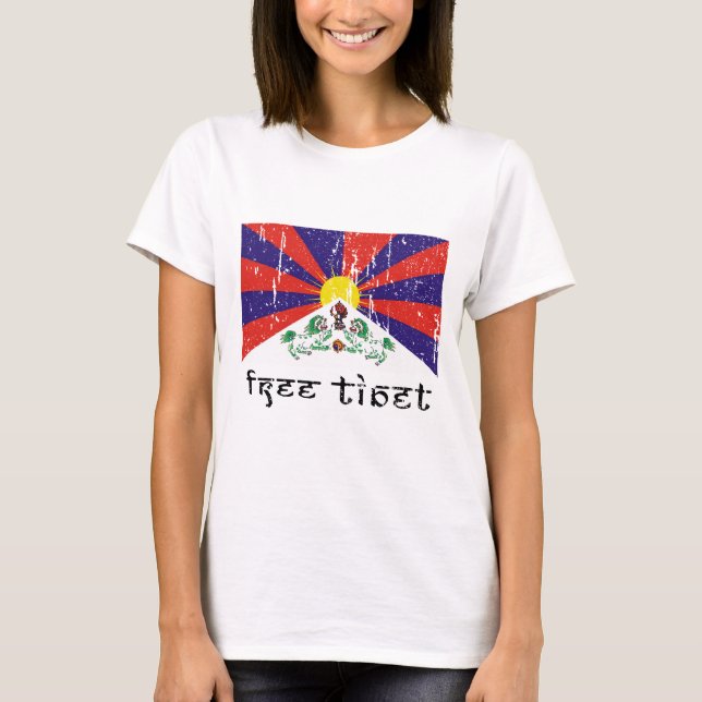 Fria Tibet gåvor T Shirt (Framsida)