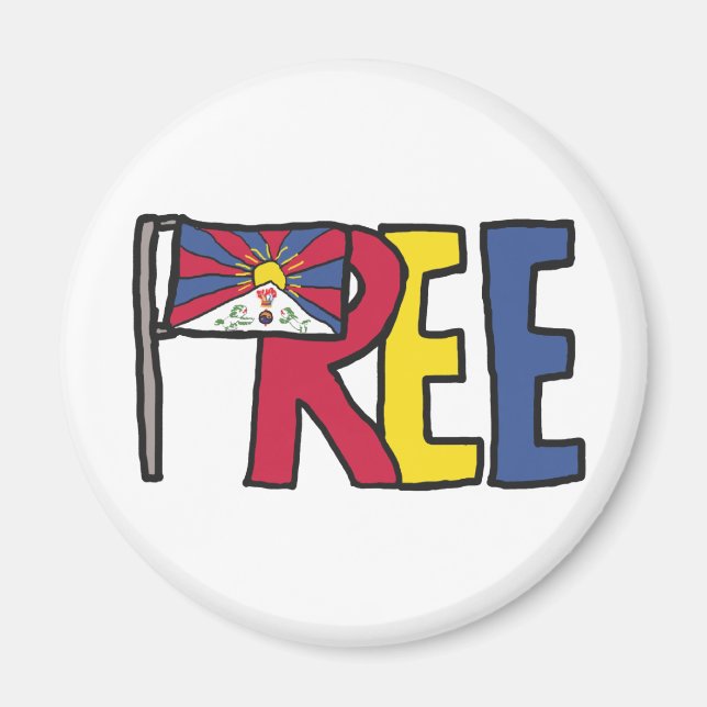 Fria Tibet Magnet (Framsidan)