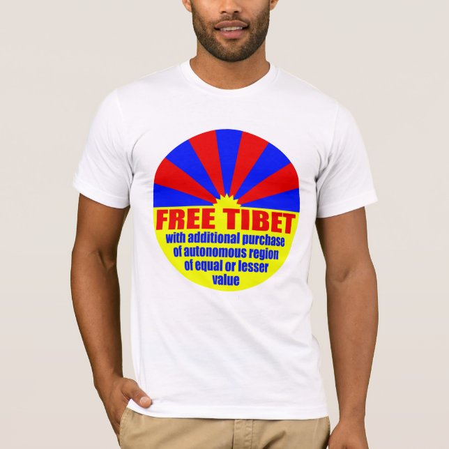 Fria Tibet med den extra köpskjortan T-shirt (Framsida)
