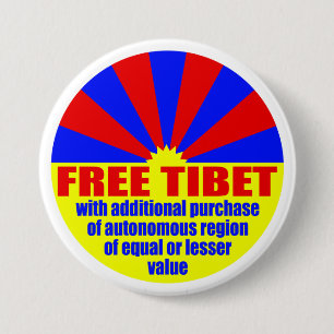Fria Tibet -- med…, (Metall Pinback knäppas), Knapp