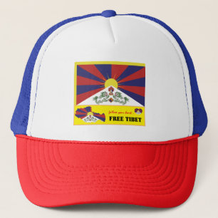 Fria Tibet och tibetanska Flagga, Karta, hjärta o Keps